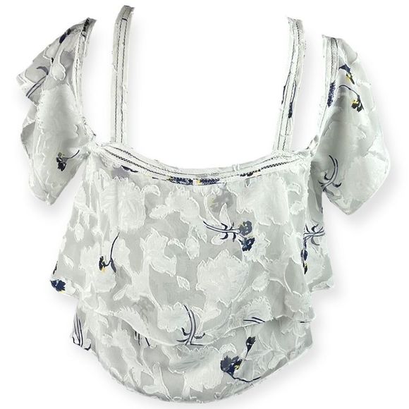 Lucky Brand Coral Cold Shoulder Polyester Top - Picture 5 of 8